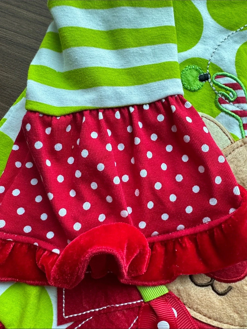 Rare Editions Girls' Green & Red Reindeer Holiday Pajama Set 2T